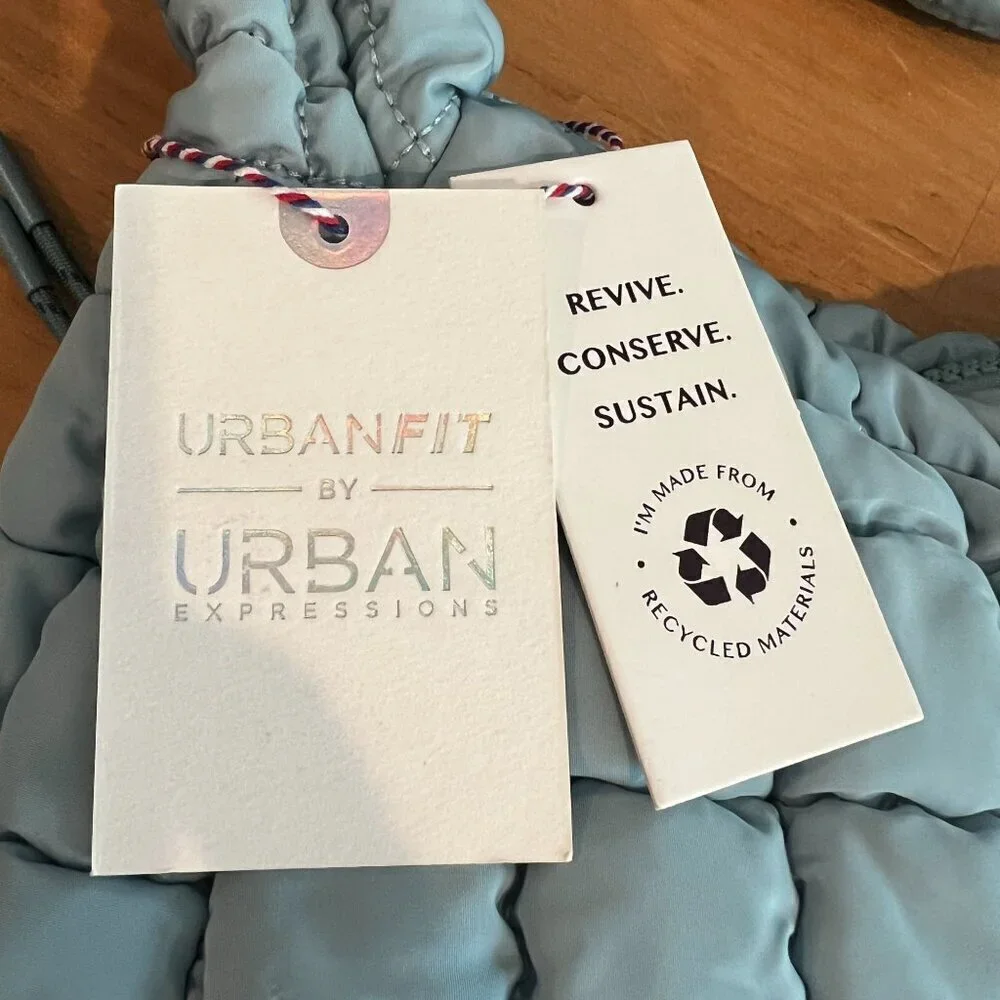 Urban Fit by Urban Expressions Quilted Caryall Puffer Hobo Bag in Sky Light Blue